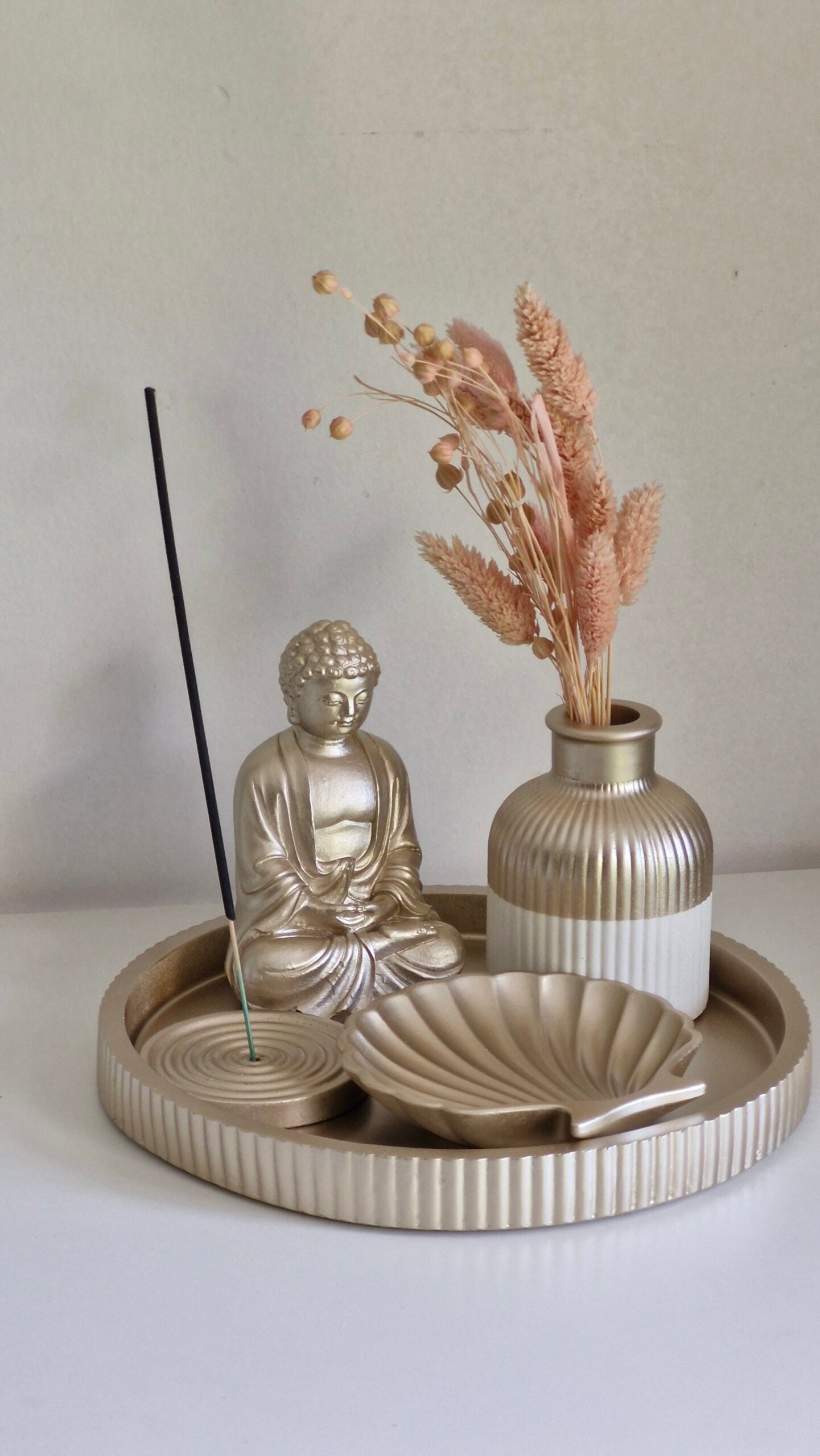 Ribbed Plate Buddha Blessing Kit #2 - House Warming Gift
