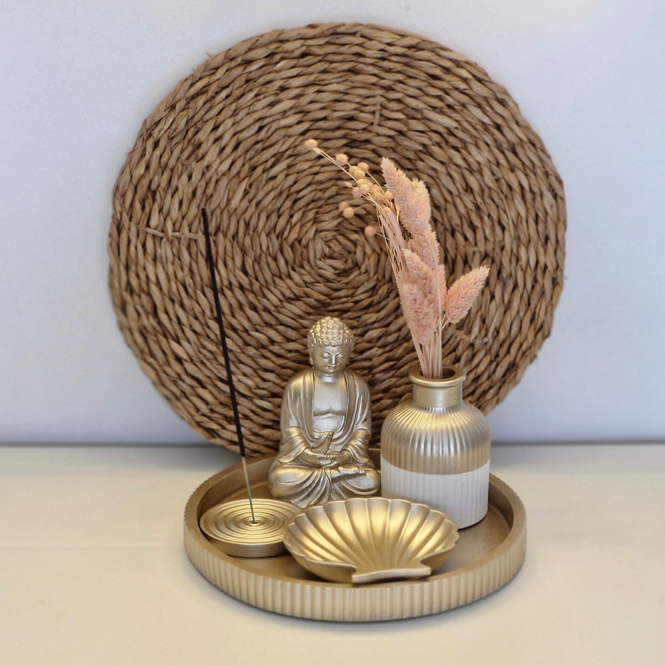 Ribbed Plate Buddha Blessing Kit #2 - House Warming Gift