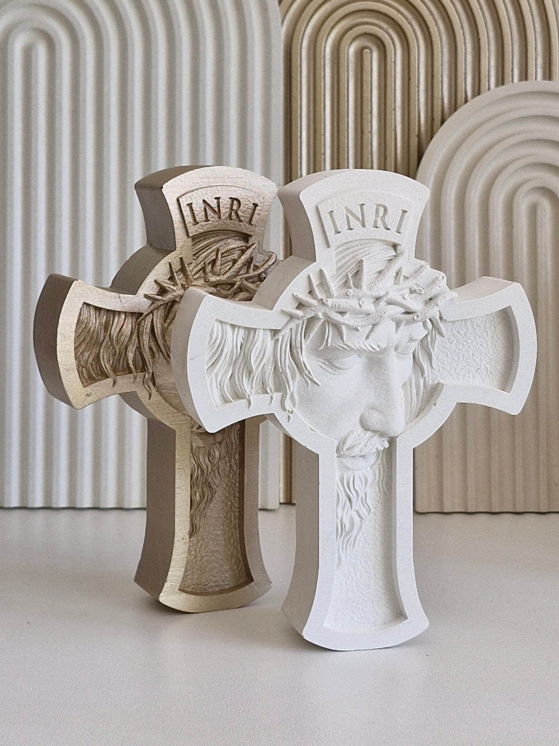 Large Jesus Cross - INRI Jesus Cross Sculpture