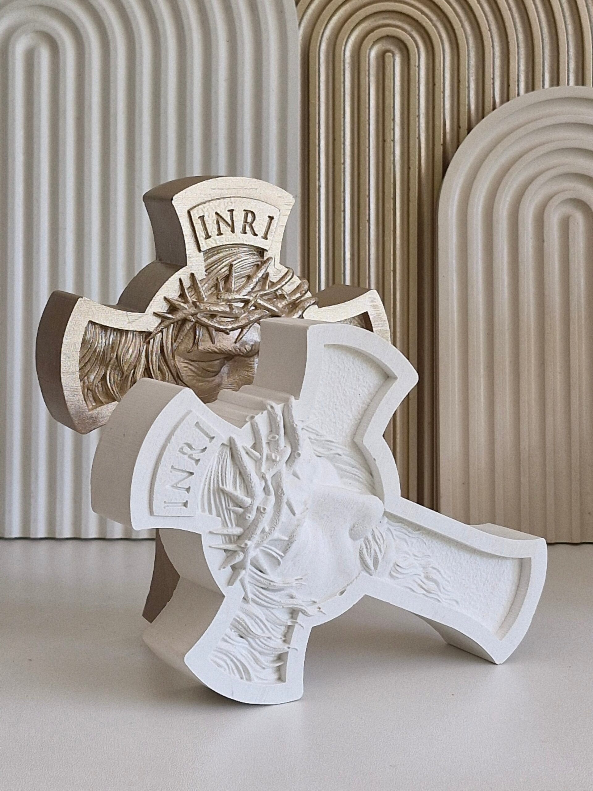 Large Jesus Cross - INRI Jesus Cross Sculpture