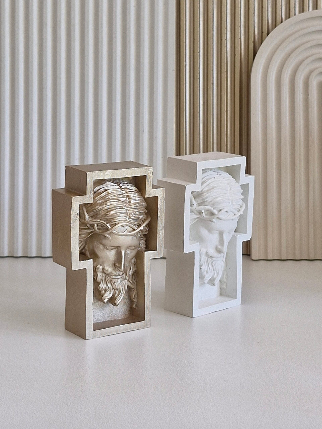 Small Jesus Cross - Sacred Jesus Sculpture, Christian Decor