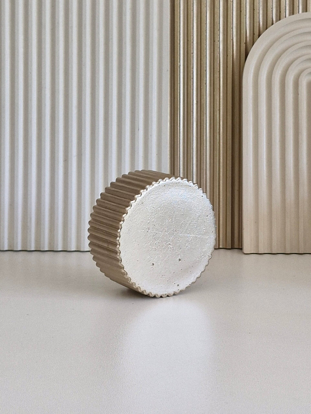 Ribbed Short Pot , Jewelry Pot without Lid