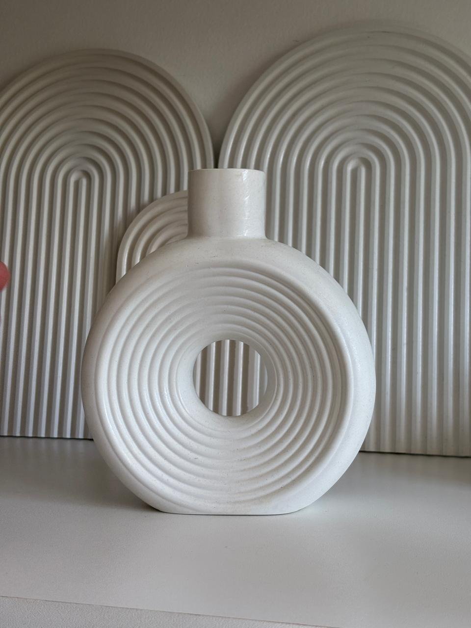 Large Stripe Donut Vase