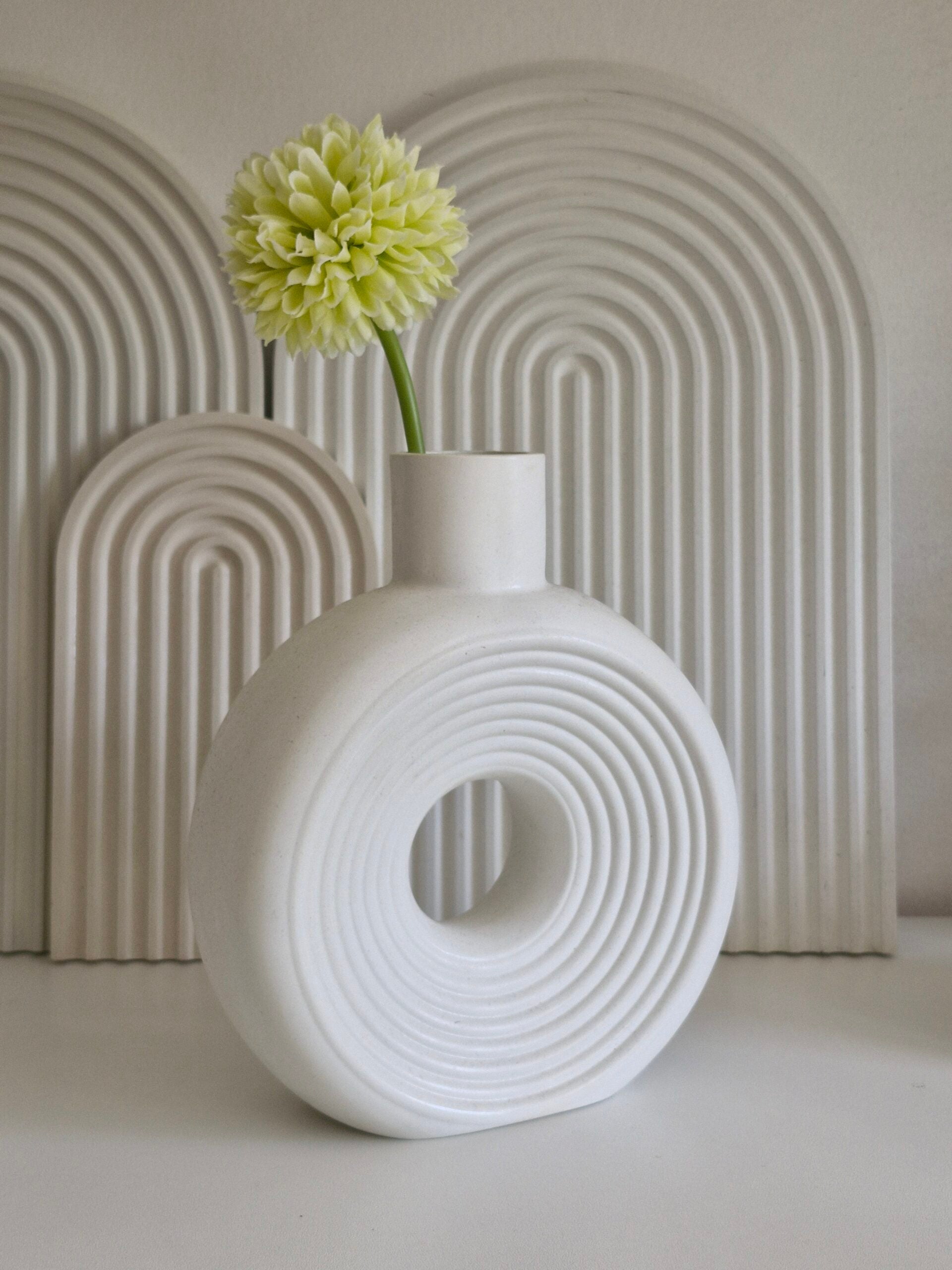 Large Stripe Donut Vase