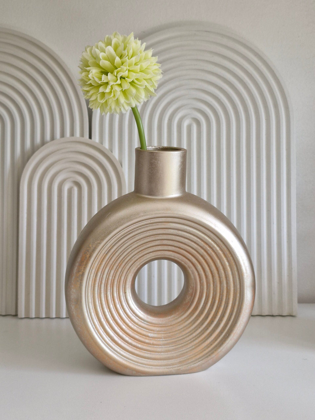 Large Stripe Donut Vase