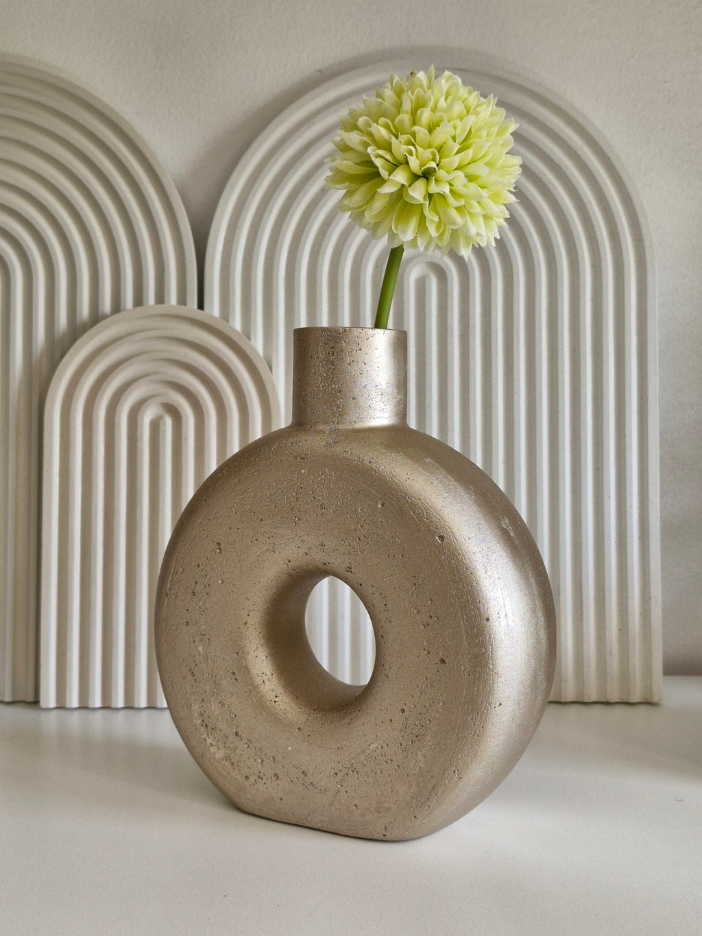 Large Stripe Donut Vase