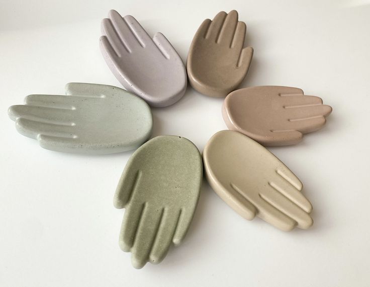 Palm Jewelry Holder - Concrete Palm Ring Organizer D147