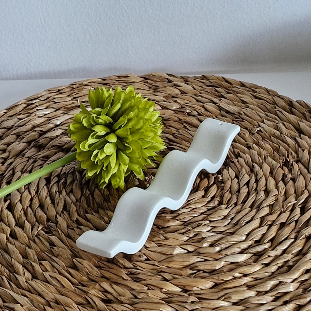 Minimalist Wave Incense Holder, Handmade Incense burner