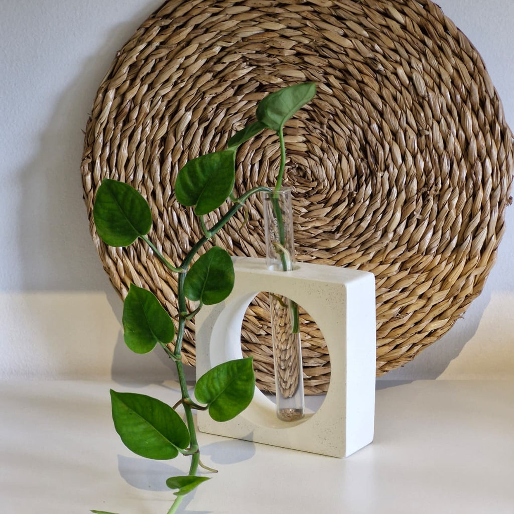 Amazing Terrazzo Square Vase with Test Tube in Pastel Colors - D167