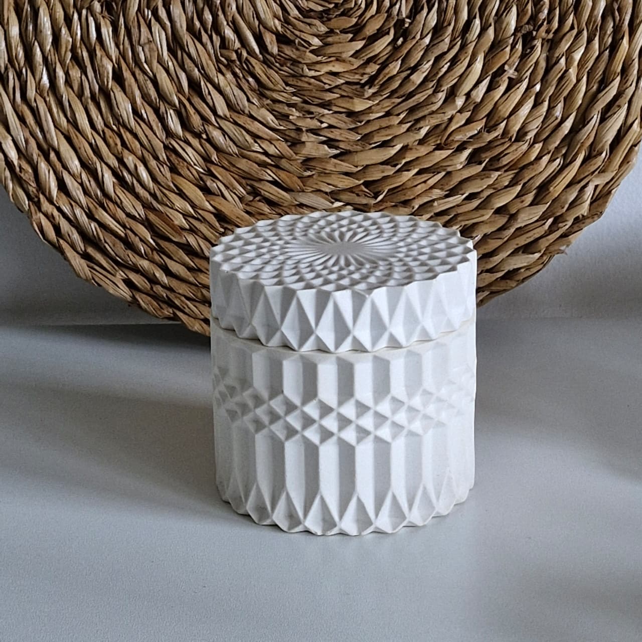 Nordic Jewellery Jar with Lid - Modern Vanity Storage Pot