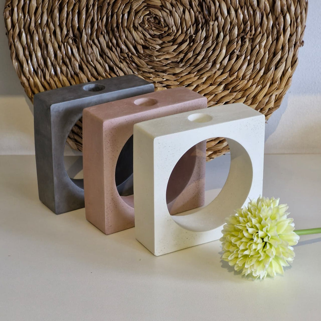 Amazing Terrazzo Square Vase with Test Tube in Pastel Colors - D167