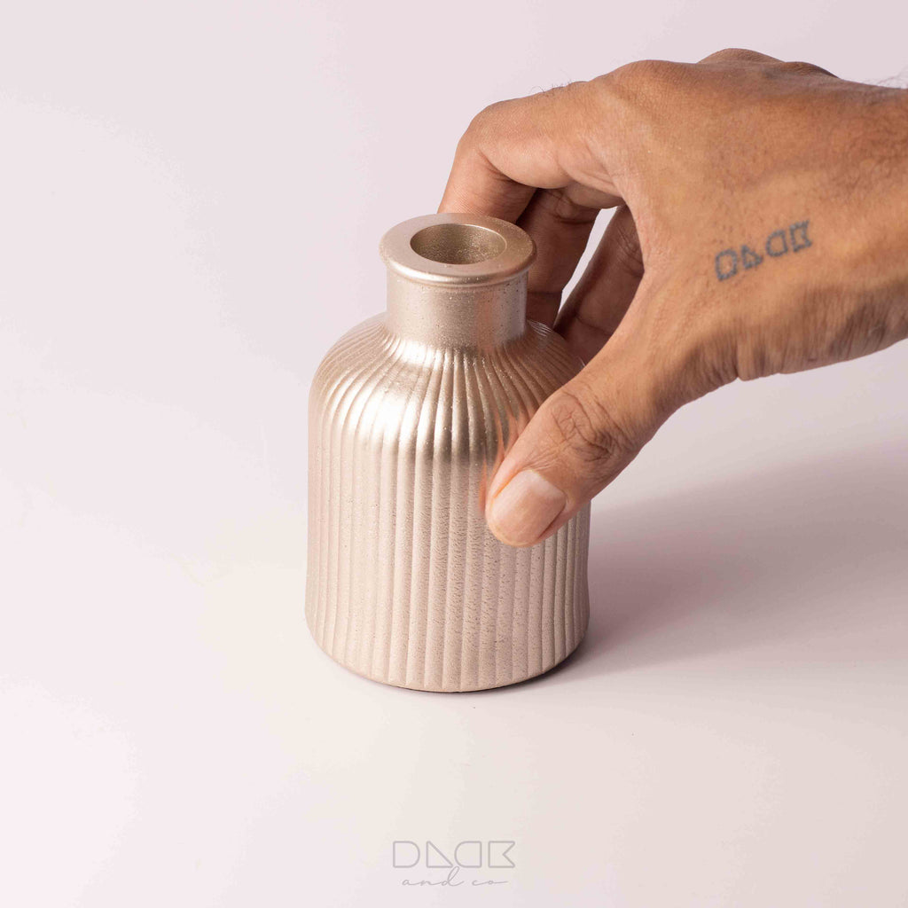 Ribbed Bud Vase - Stunning Stripe Flower Vase