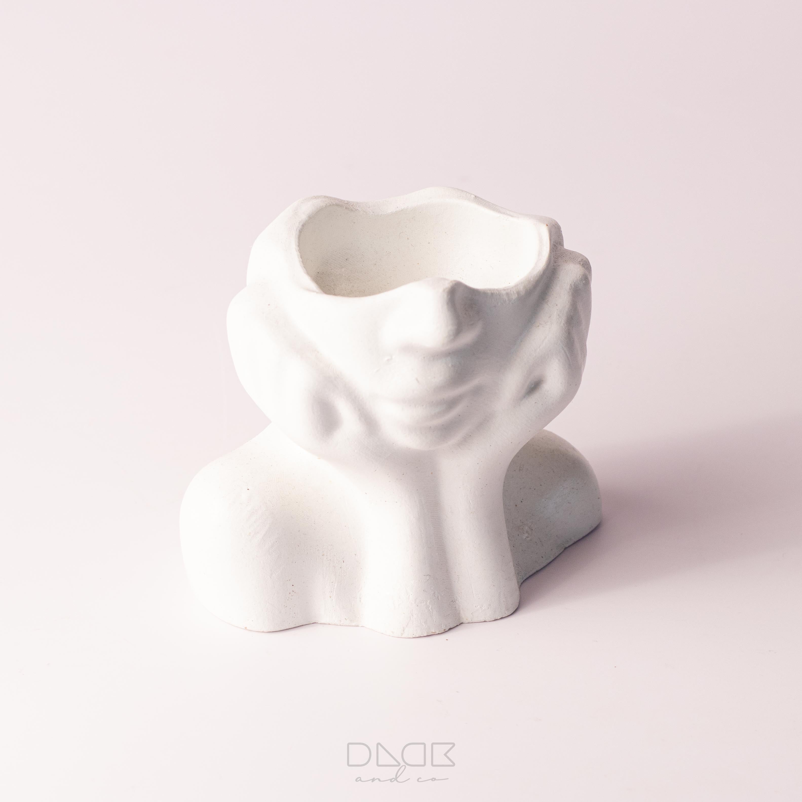 Abstract Woman's Face Vase - Thinking Girl Face Vase