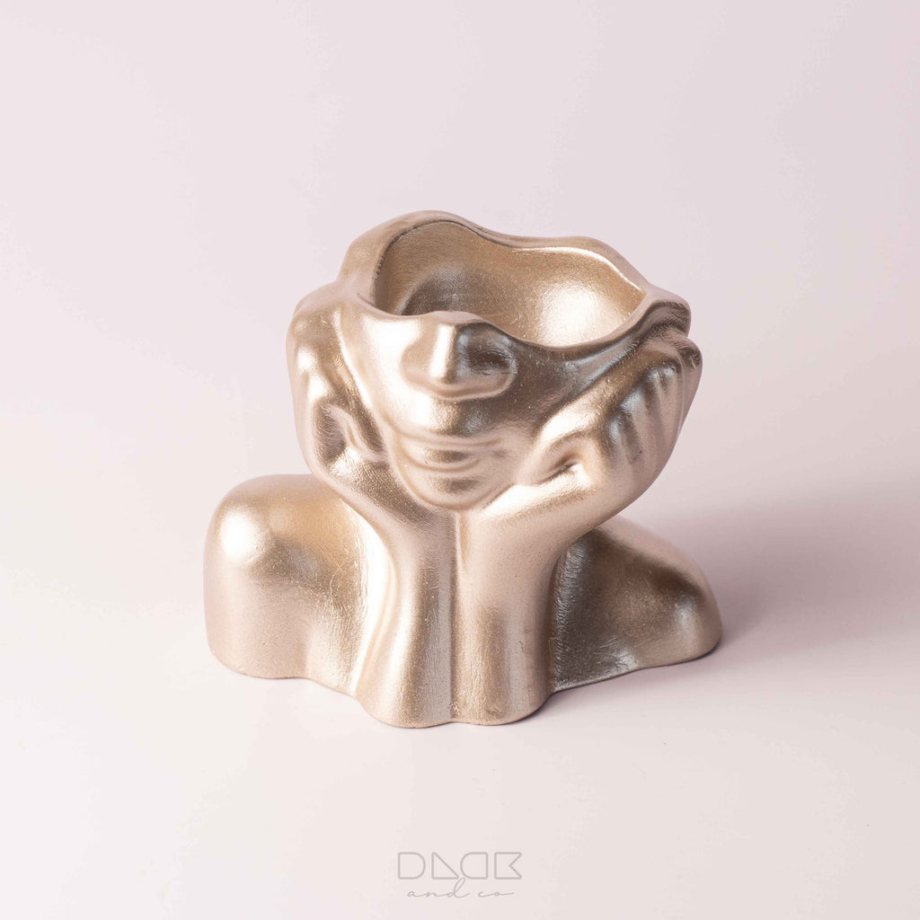Abstract Woman's Face Vase - Thinking Girl Face Vase