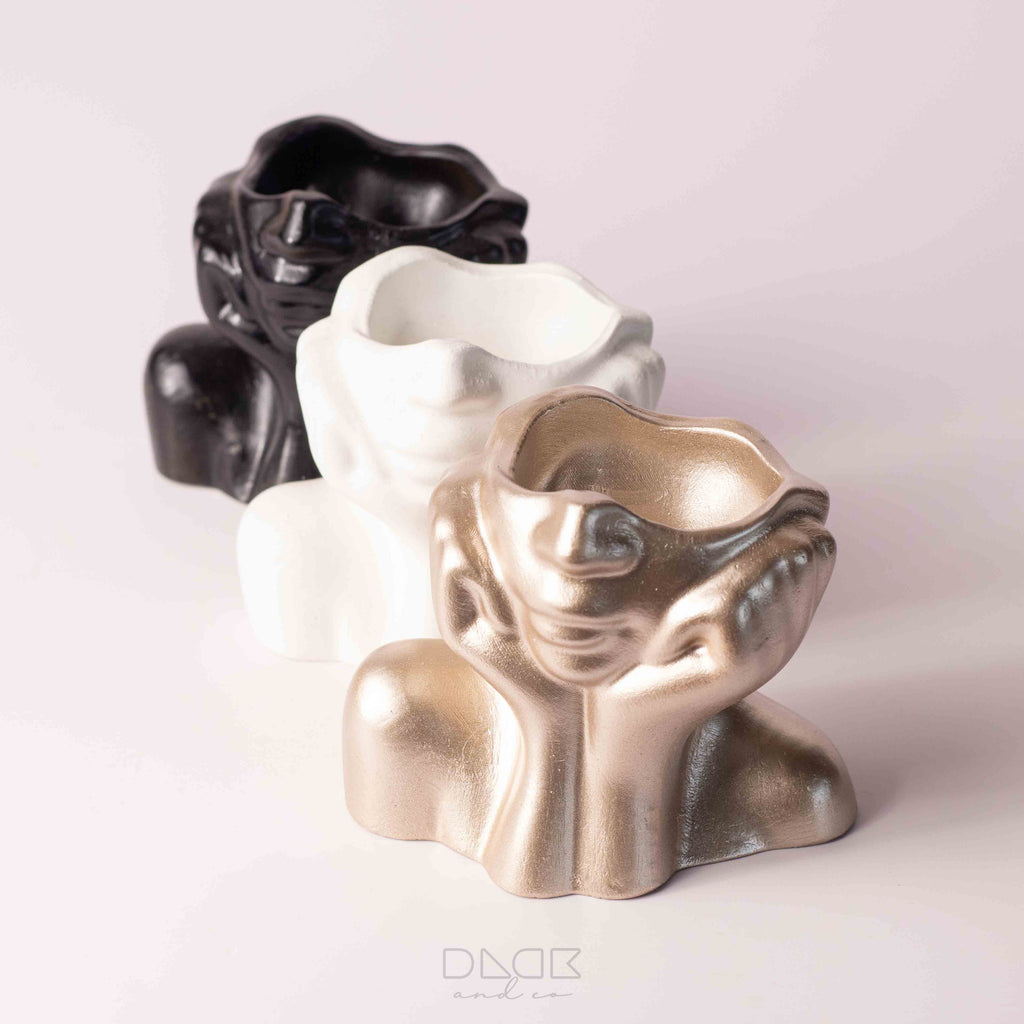 Abstract Woman's Face Vase - Thinking Girl Face Vase