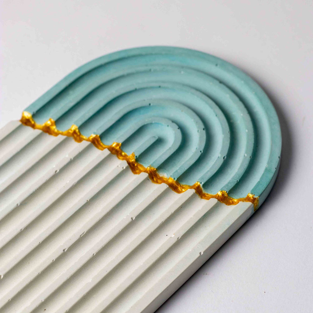 Bi Color Arch Tray | Stunning Arch Trinket Tray - Concrete Table Decor