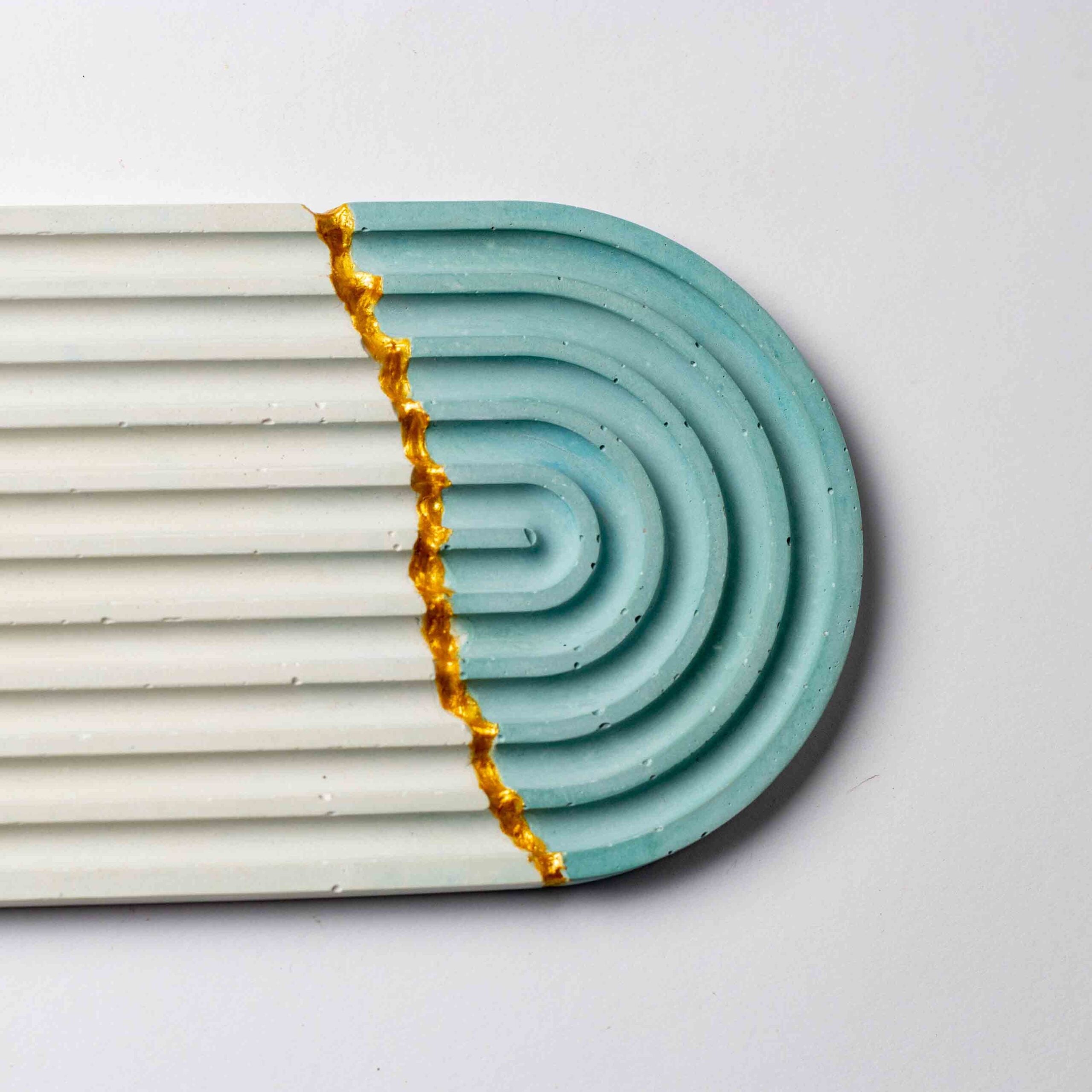 Bi Color Arch Tray | Stunning Arch Trinket Tray - Concrete Table Decor