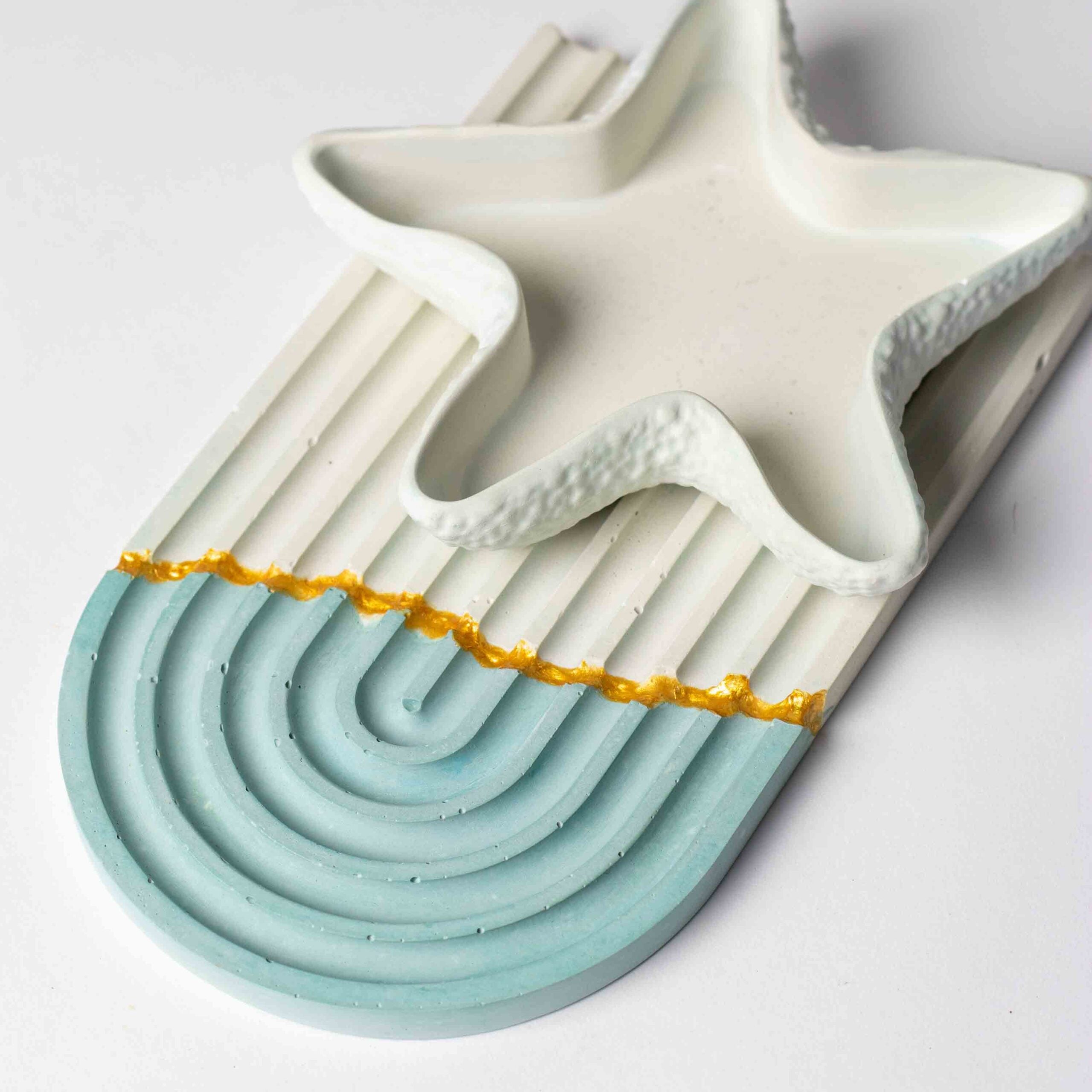 Bi Color Arch Tray | Stunning Arch Trinket Tray - Concrete Table Decor
