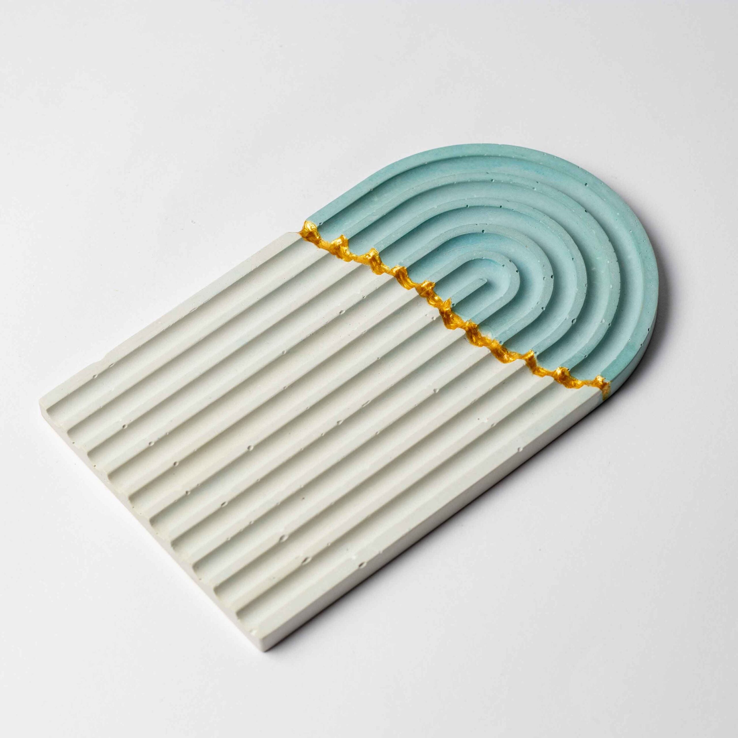 Bi Color Arch Tray | Stunning Arch Trinket Tray - Concrete Table Decor