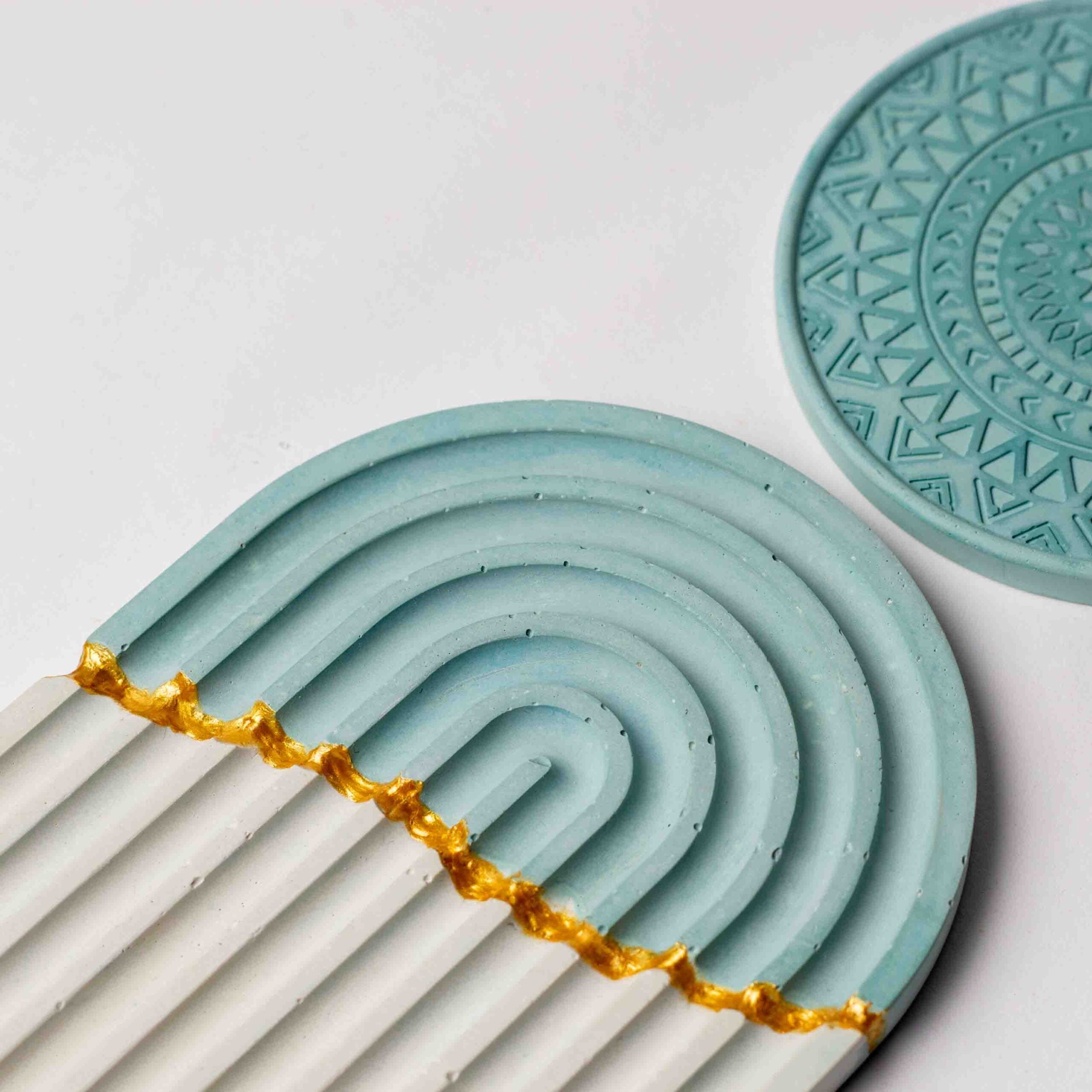 Bi Color Arch Tray | Stunning Arch Trinket Tray - Concrete Table Decor