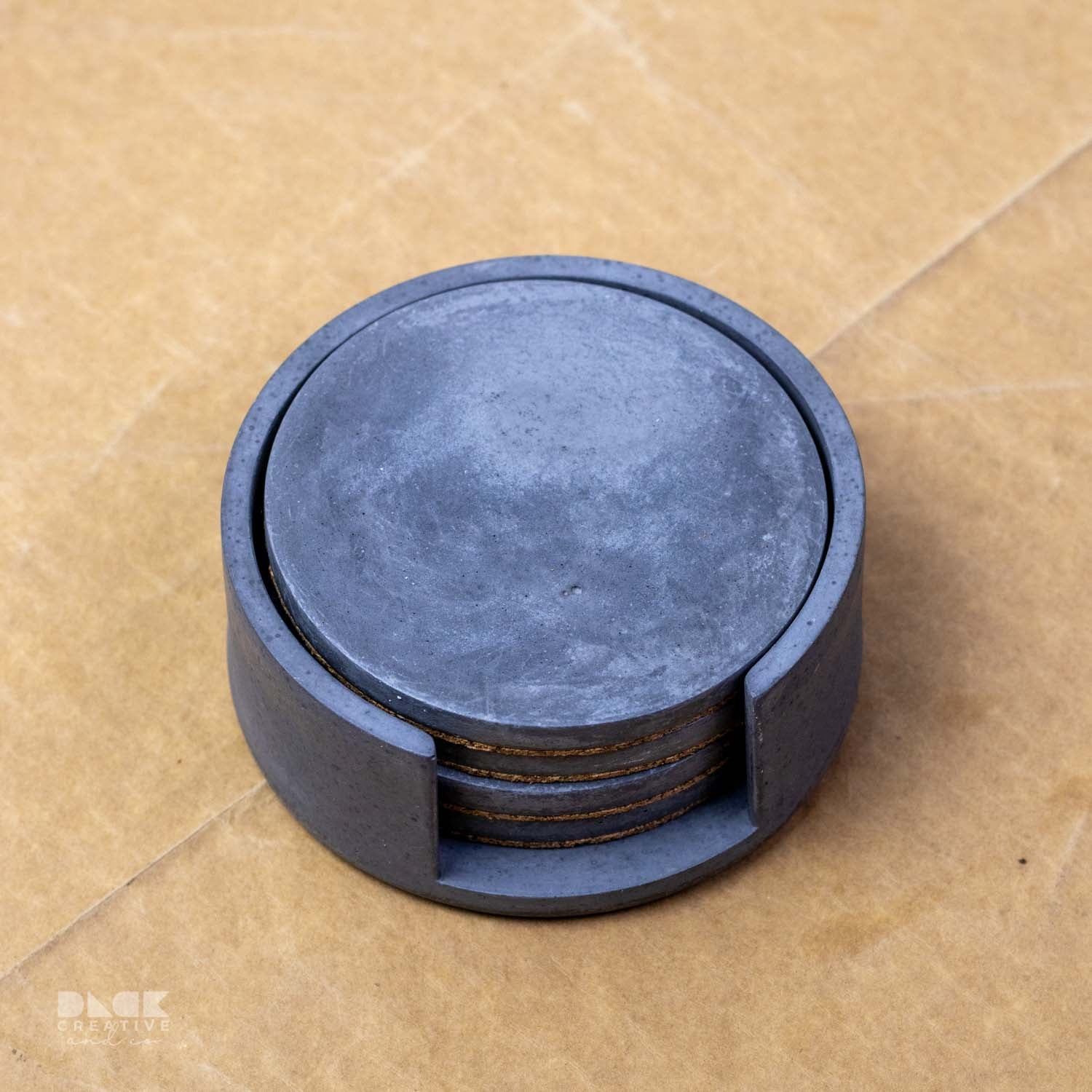 4 x Colored Stackable Coasters with Holder
