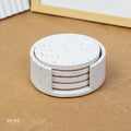 4 x Colored Stackable Coasters with Holder
