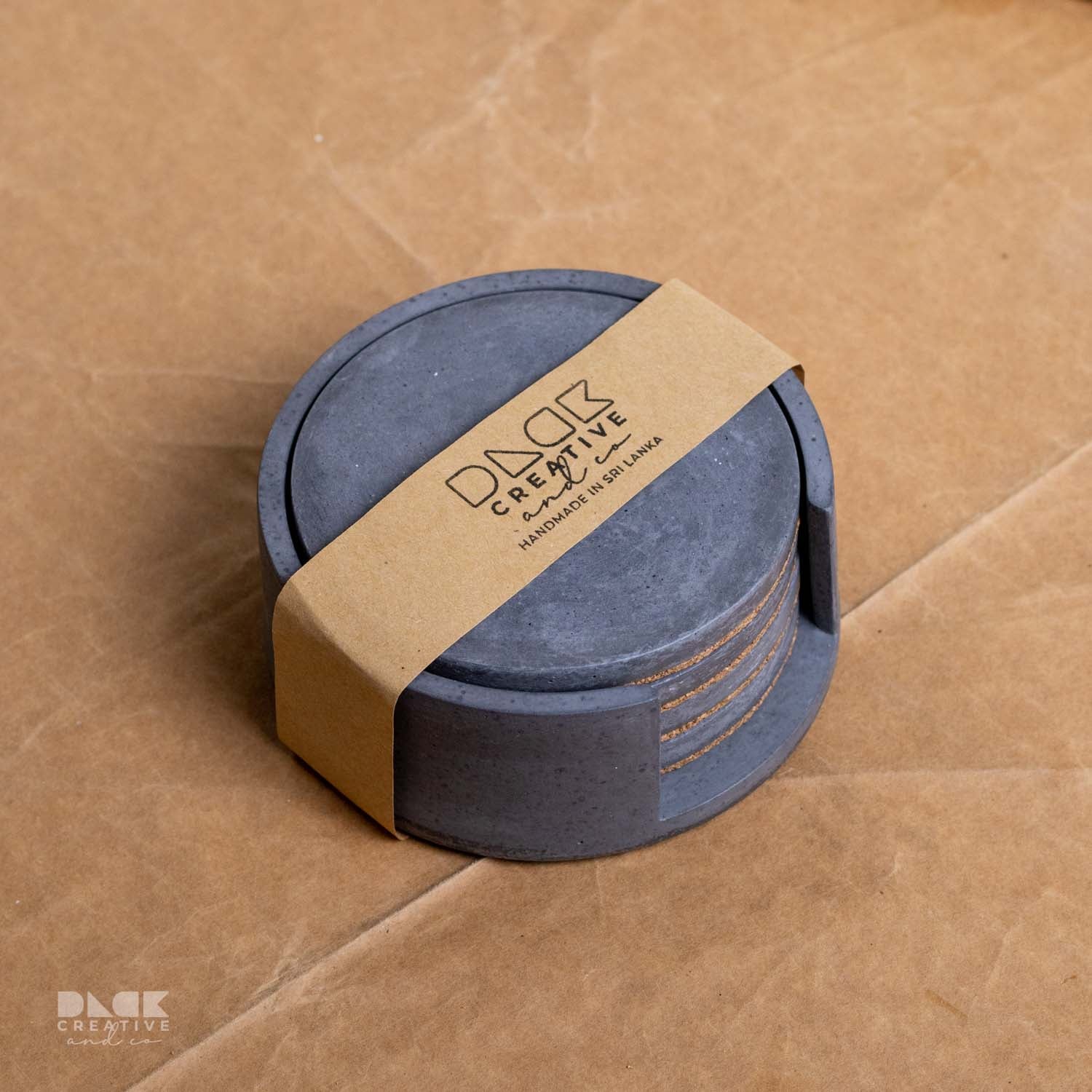 4 x Colored Stackable Coasters with Holder