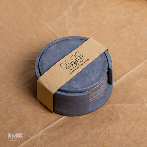 4 x Colored Stackable Coasters with Holder
