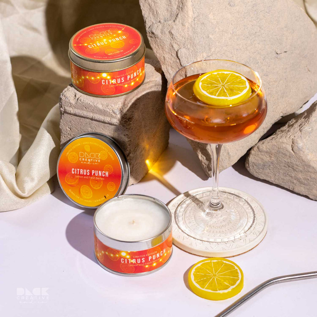 Citrus Punch Scented Candle | Aromatic Lemon & Fresh Berries - DC15