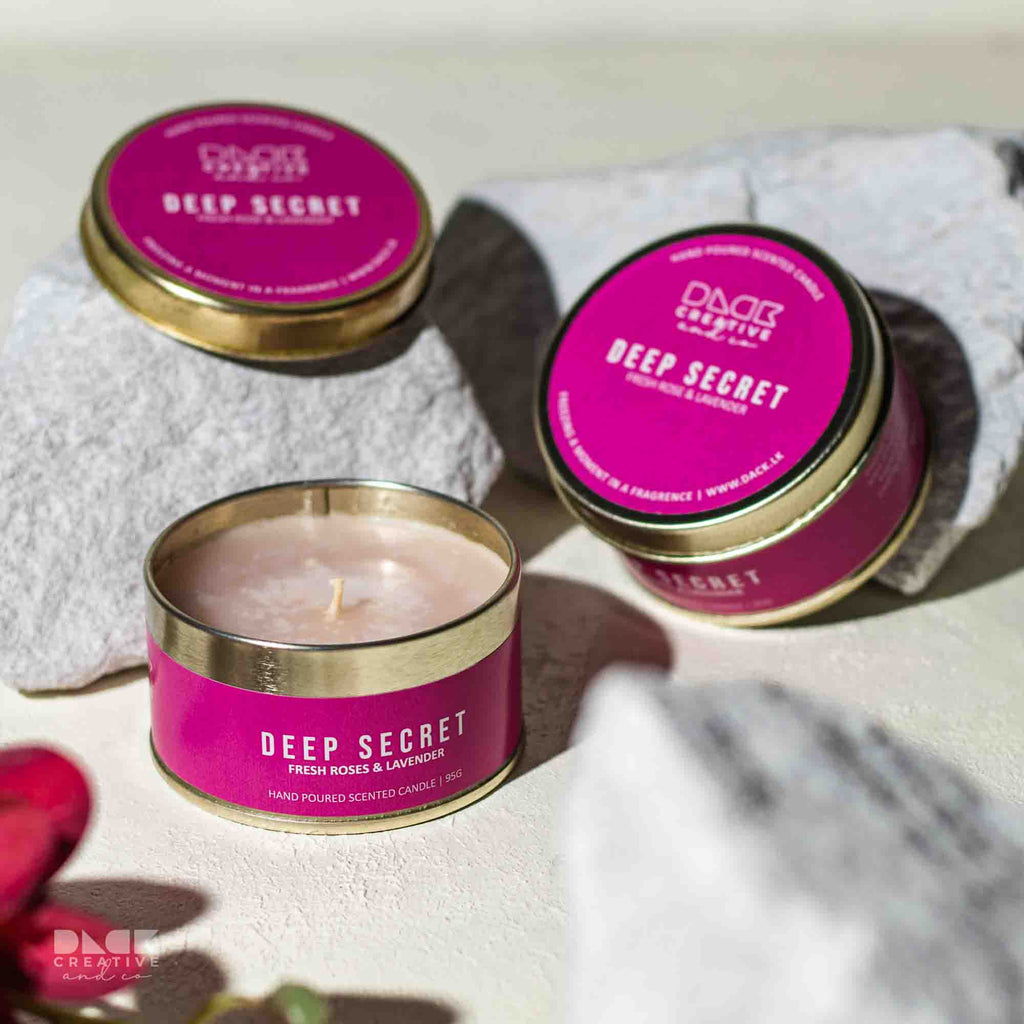 Deep Secret Scented Candle | Best Fresh Rose & Lavender