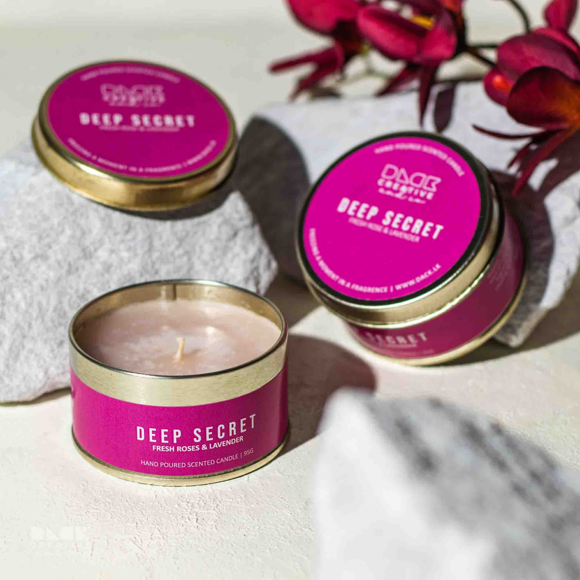 Deep Secret Scented Candle | Best Fresh Rose & Lavender