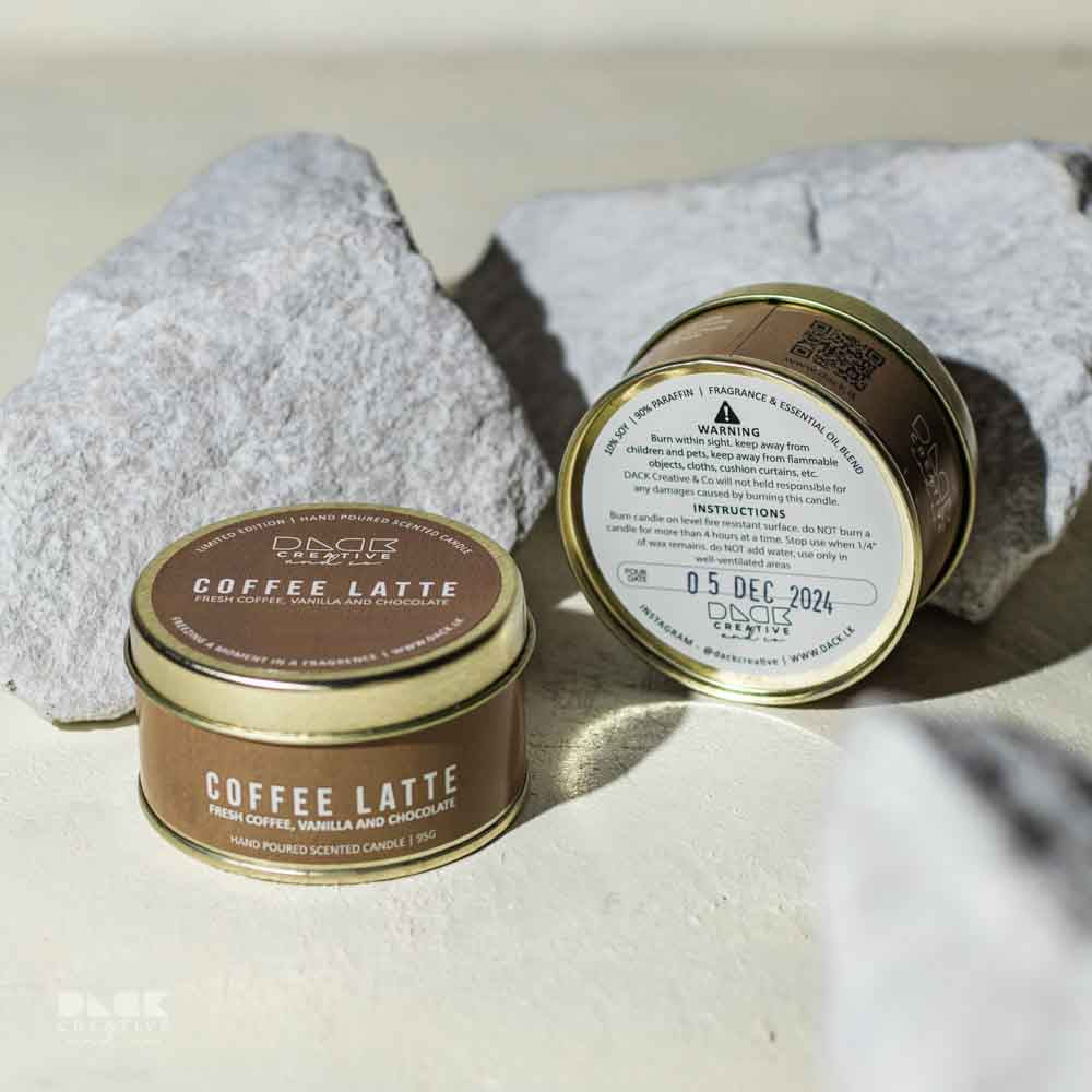 Coffee Latte Scented Candle | Fresh Coffee, Chocolate & Vanilla Blend - DC09