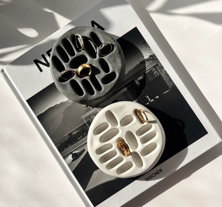Luna Ring Tray – Minimalist Jewelry Ring Tray, Circle Ring Organizer for Aeisthetic bedroom