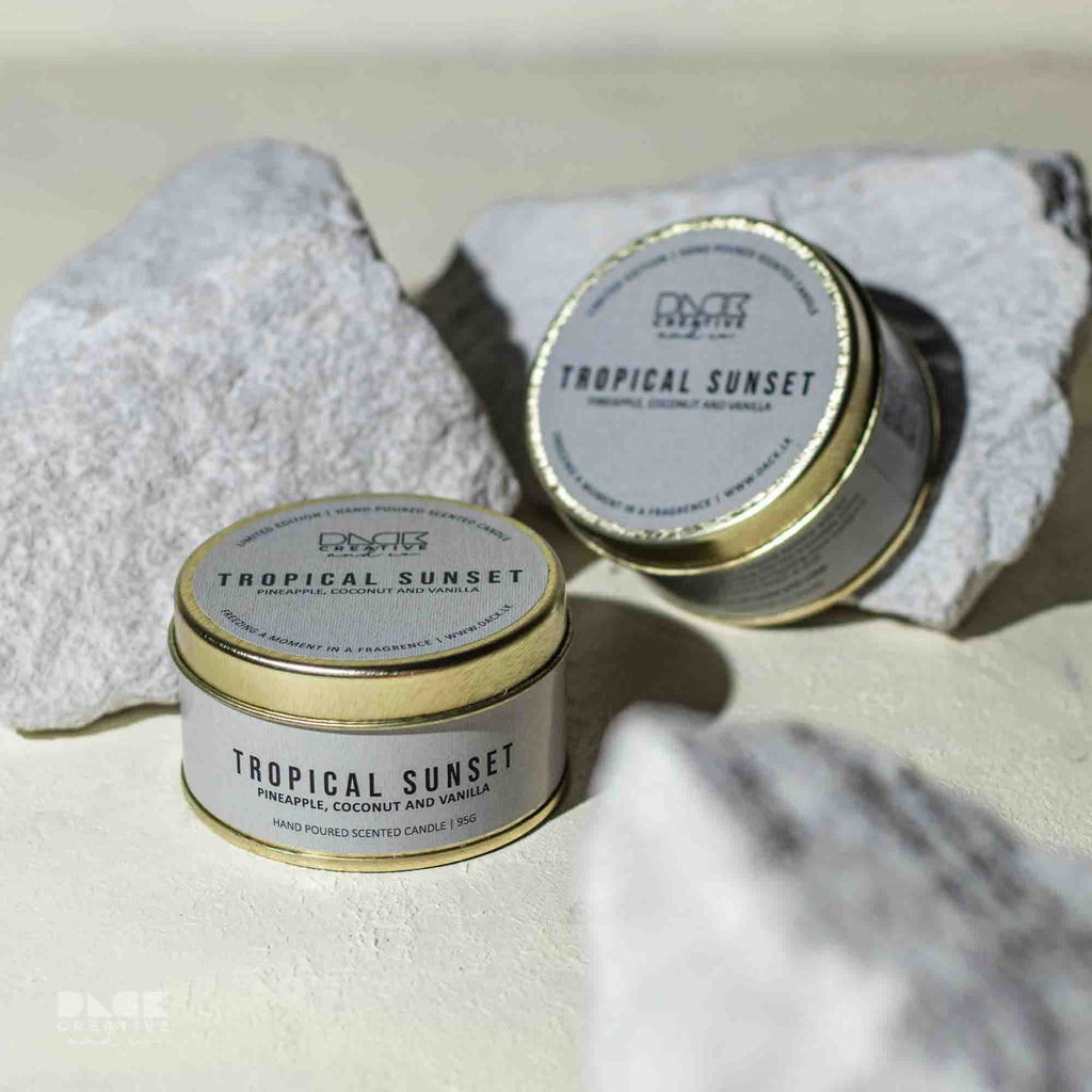 Tropical Sunset Scented Candle | Best Fresh Berry, Coconut & Mint Blend