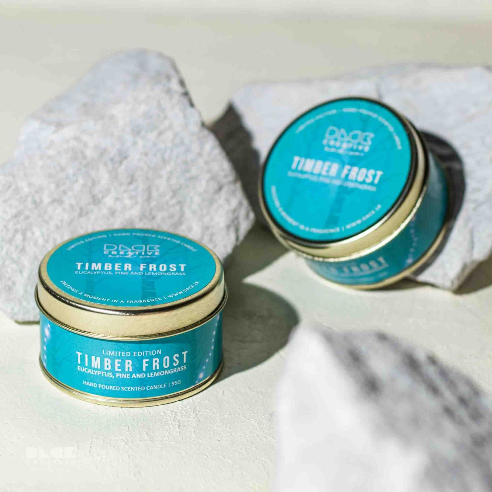 Timber Frost Scented Candle | Aromatic Eucalyptus, Pine & Lemongrass