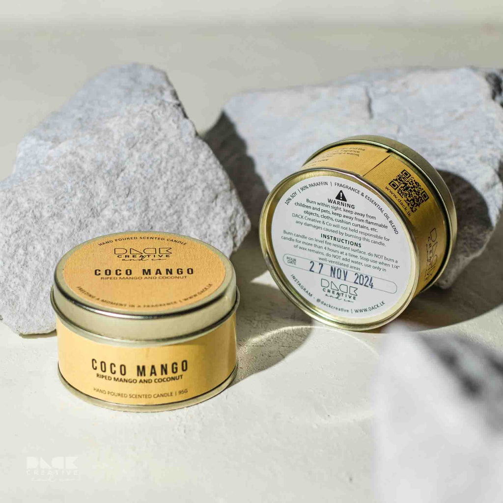 Coco Mango Scented Candle | Amazing Riped Mango & Coconut Blend - DC24