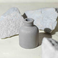 Stylist Concrete Vase in Pastel Colors - Ribbed Bud Vase
