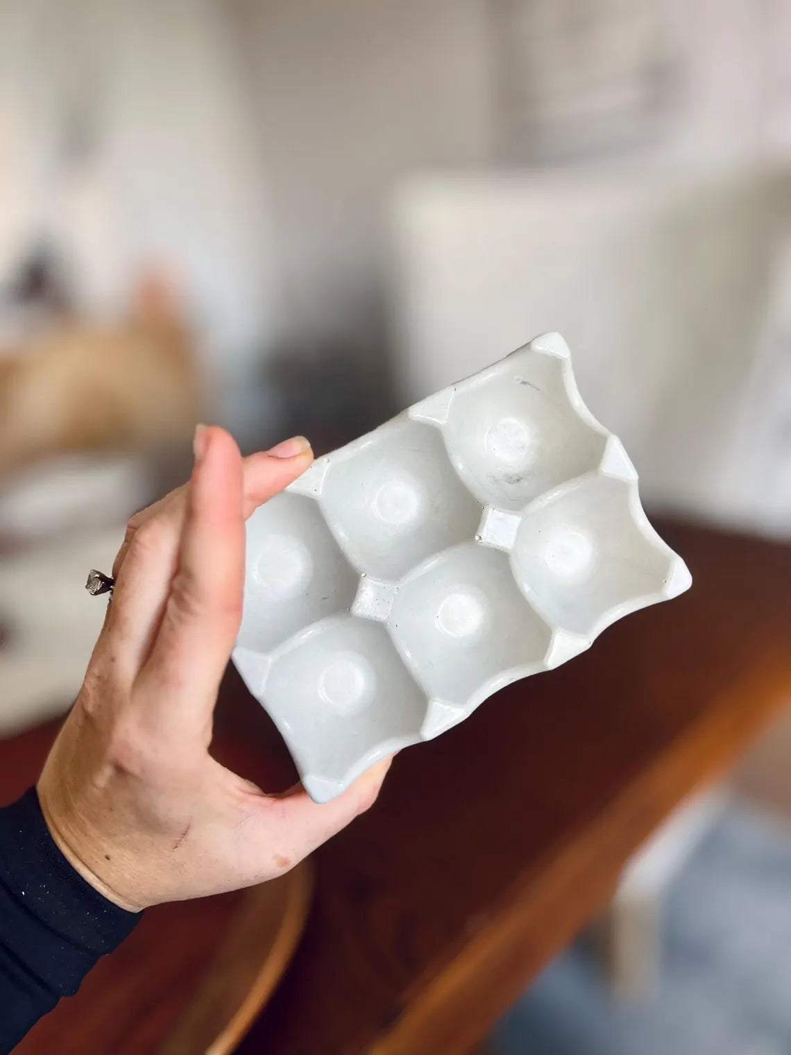 Minimalist Egg Holder - 6 Holes Egg Tray