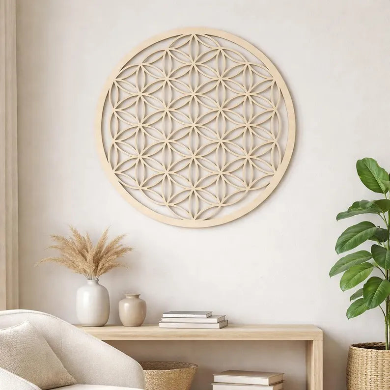 Flower of Life - Modern Geometric Wall Art Circle