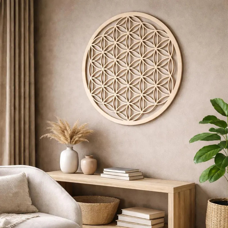 Flower of Life - Modern Geometric Wall Art Circle