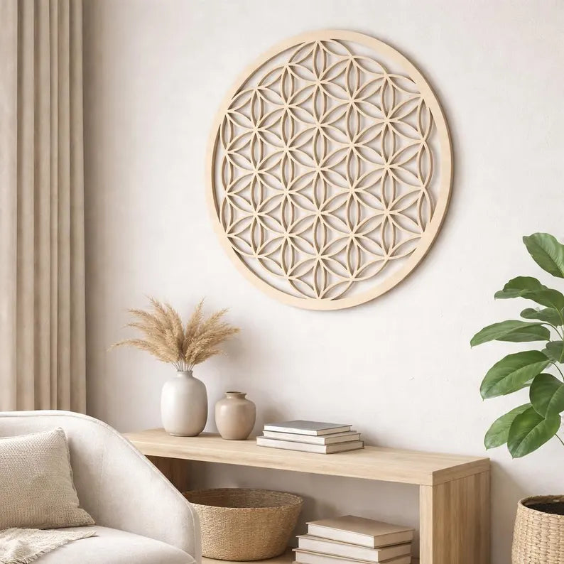 Flower of Life - Modern Geometric Wall Art Circle
