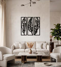 Feather Lust - Modern Geometric Wall Art With 3 Panels