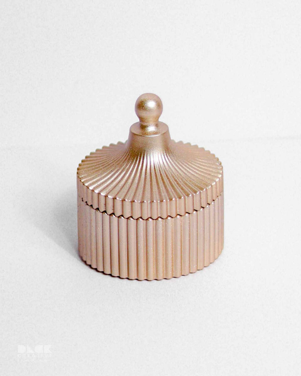 Ribbed Jewellery Pot , Jewelry Pot with Lid