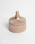 Ribbed Jewellery Pot , Jewelry Pot with Lid