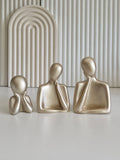 Cute thinking Family of 3 | Stunning Abstract figures
