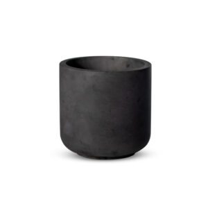 Black Gypsum Candle Container - Modern Home Decor Jar 